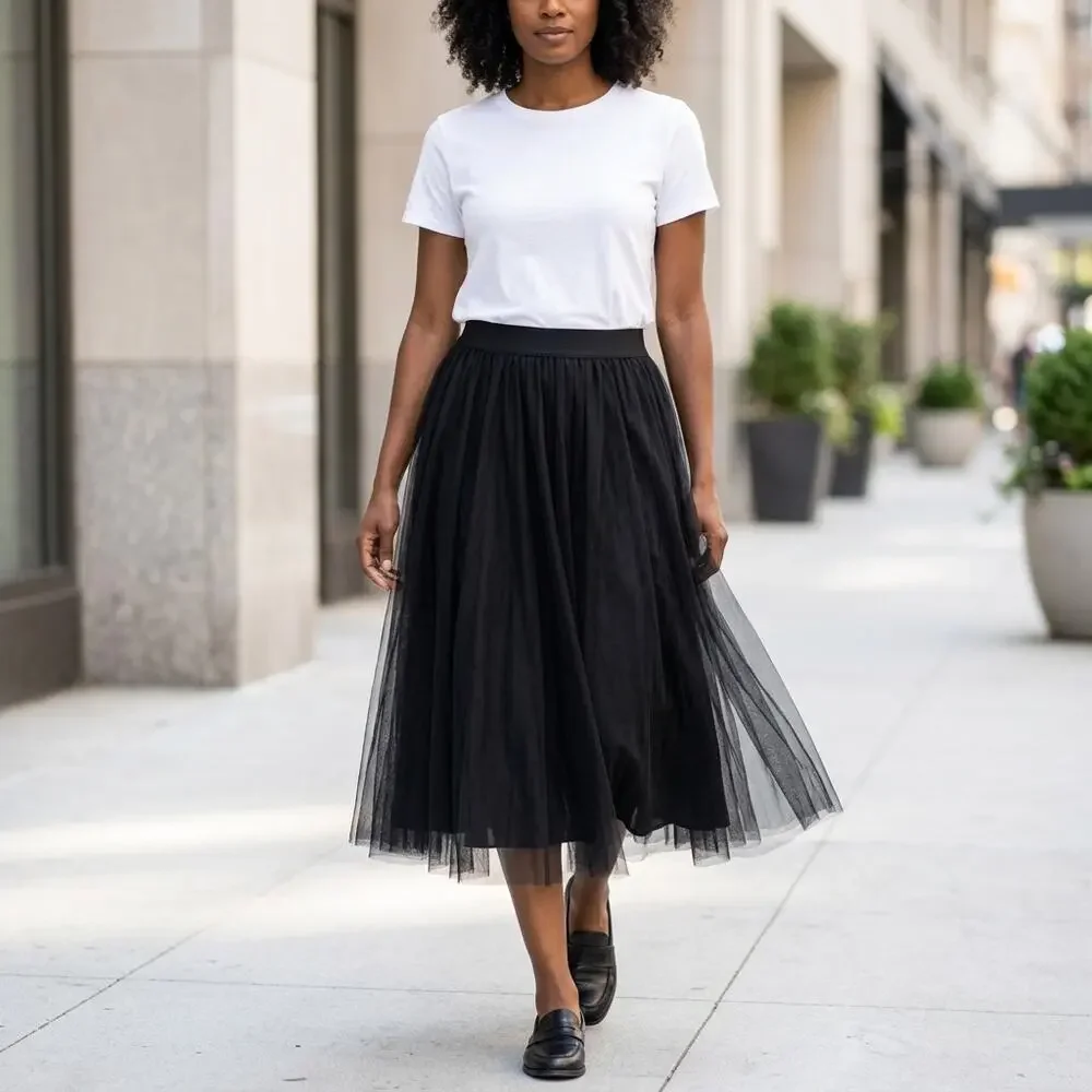 Miu Miu Made in Italy Black Midi Lined Skirt Women Size 40